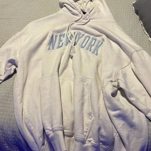 John Galt/Brandy Melville White New York Hoodie